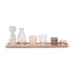 KIT ADORNOS DECORATIVOS COM BANDEJA