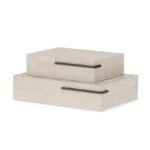 KIT CAIXAS EM MDF COM REVEST. EM PU