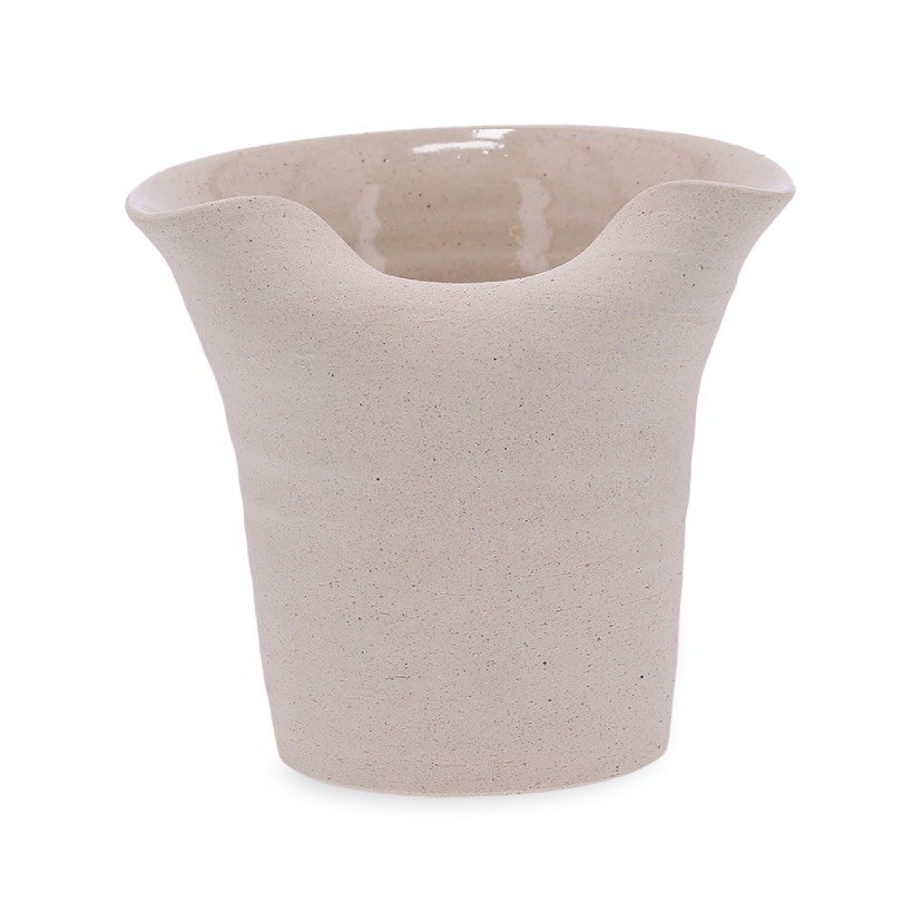 19386_1-2 VASO ESCULTURAL BEGE - Imagem 1