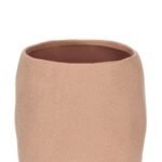 VASO DECORATIVO EM CERÂMICA TERRACOTA BASE ESCULTURAL G - Imagem 2